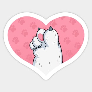 Paw of love Sticker